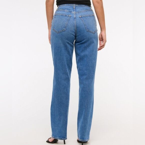 Abercrombie & Fitch Women's Curve Love Ultra High Rise 90s Straight Jeans 28 - Picture 3 of 16